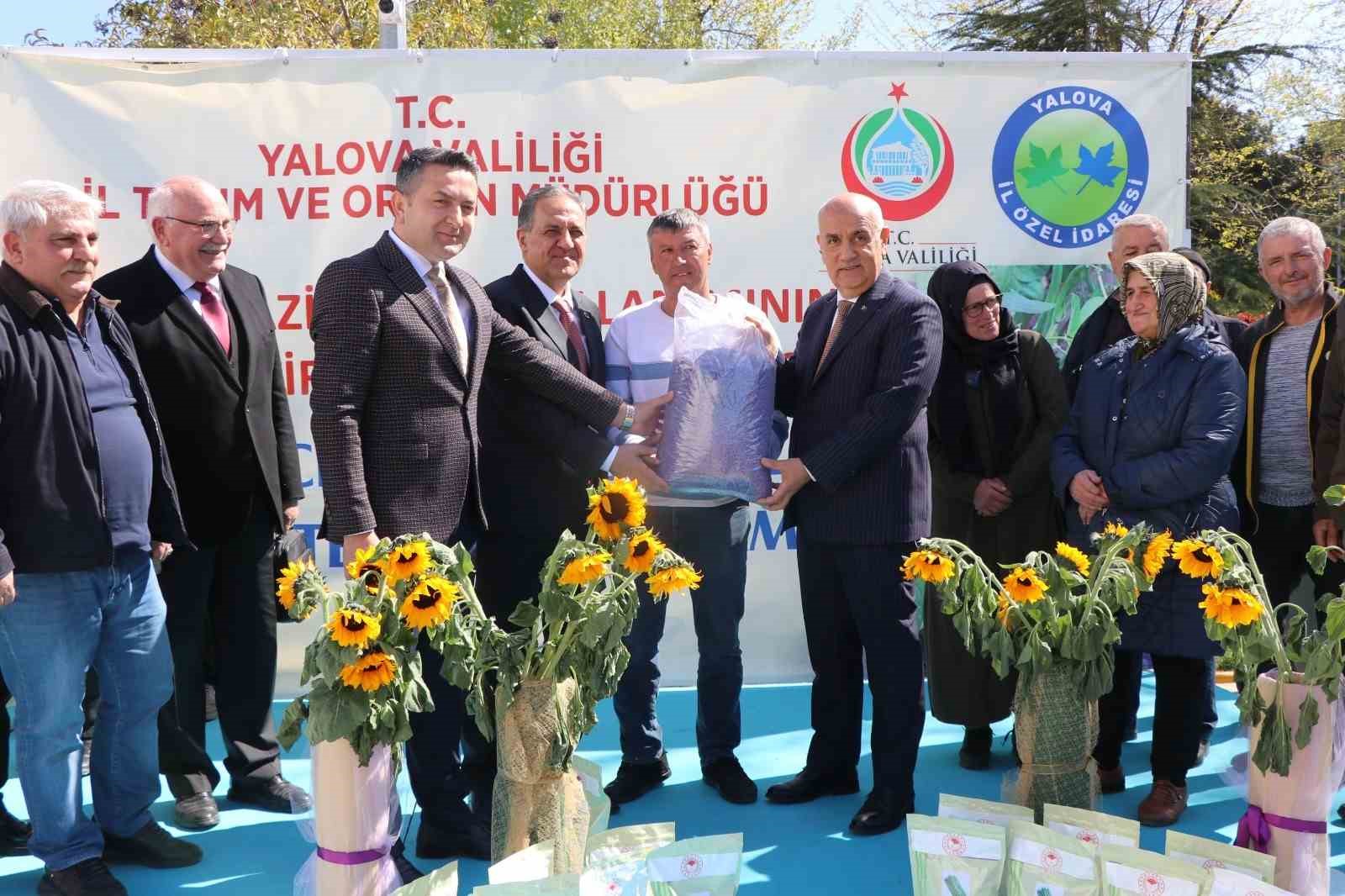 Yalova’da çiftçiye ayçiçeği ve fasulye tohumu desteği
