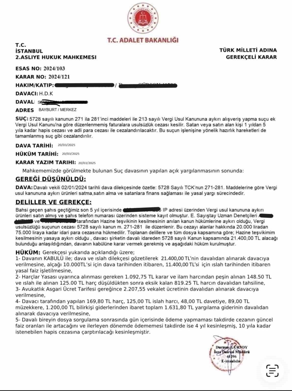 Yapay zekâyla sahte mahkeme belgesi düzenleyip dolandırmaya çalıştılar
Yapay zekâyla sahte mahkeme belgesi düzenleyip dolandırmaya çalıştılar