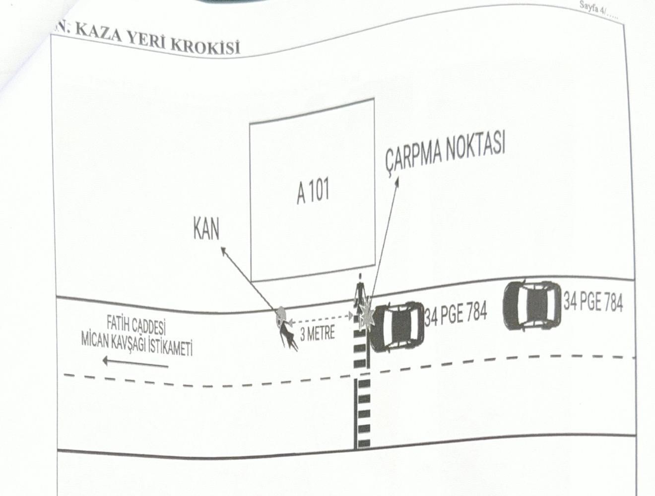 Yaya geçidinde otomobilin çarptığı kadın yaşam mücadelesi veriyor
