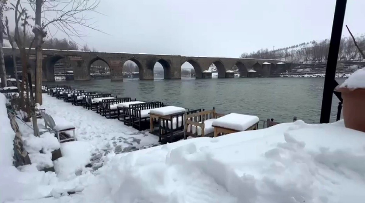 Yoğun kar, Dicle Nehri’nde su seviyesini arttırdı
