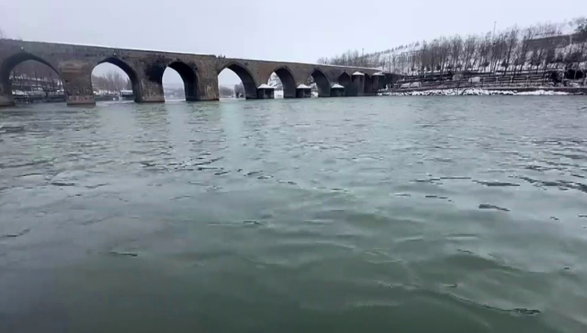 Yoğun kar, Dicle Nehri’nde su seviyesini arttırdı
