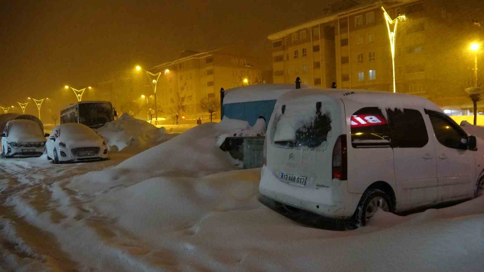 Yoğun kar ve tipi Bitlis’te hayatı olumsuz etkiledi
