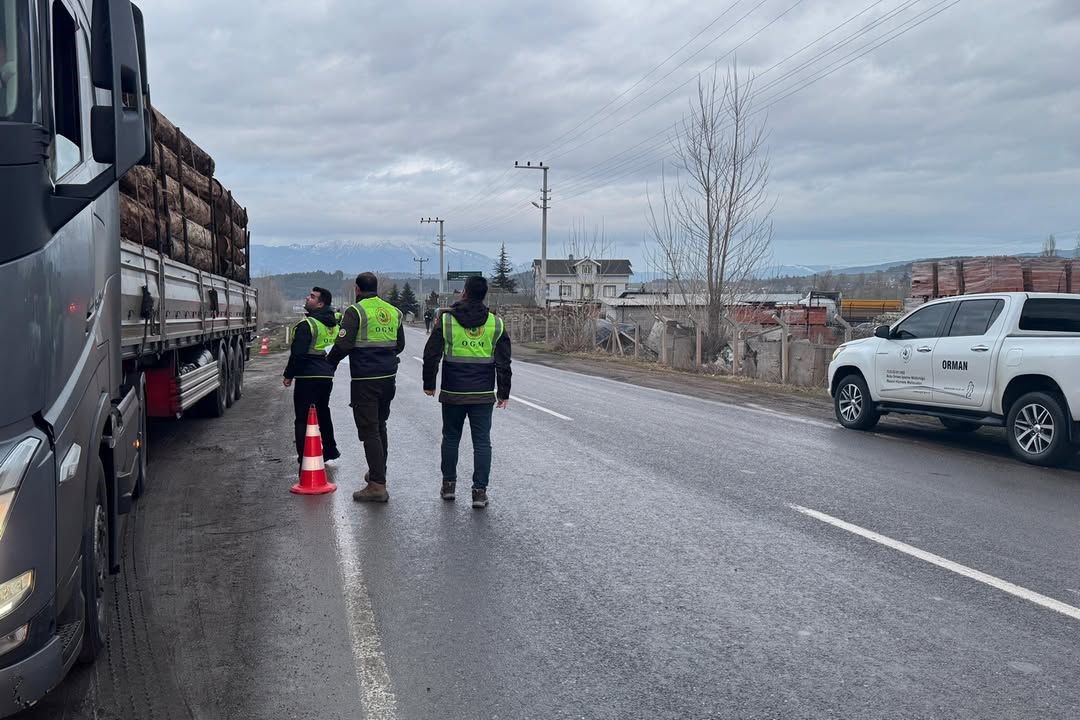 Yüklü araçlar tek tek kontrol edildi

