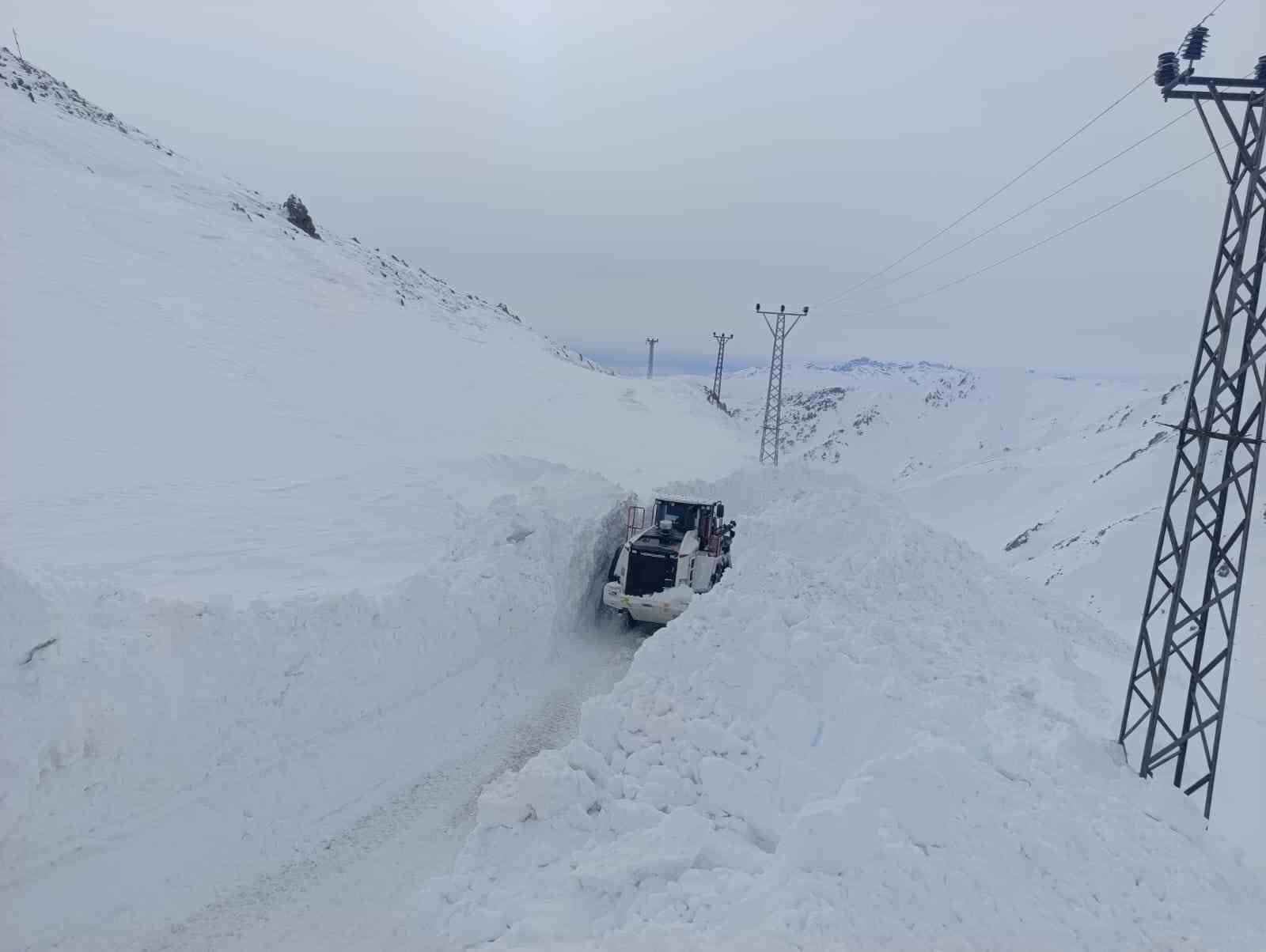 Yüksekova’da mezra yoluna düşen çığ temizlendi
