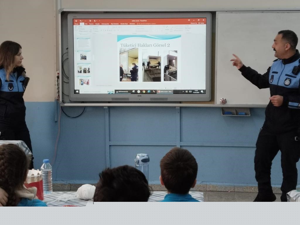 Zabıtadan öğrencilere meslek tanıtımı
