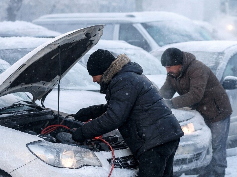 Zemheri Erzincan’ı dondurdu: Araçlar sabah çalışmadı
