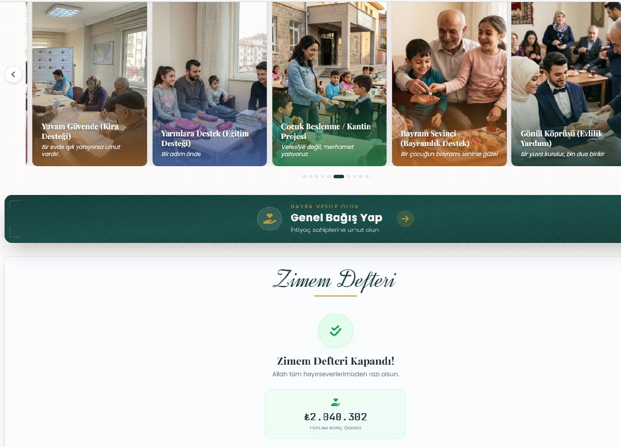 Zimem defterinde ki 2 milyon 40 bin TL’lik borç kapandı
