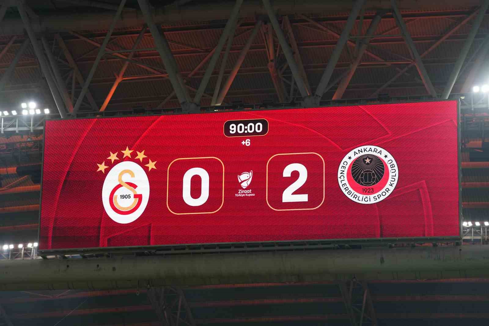 Ziraat Türkiye Kupası: Galatasaray: 0 - Gençlerbirliği: 2 (Maç sonucu)
