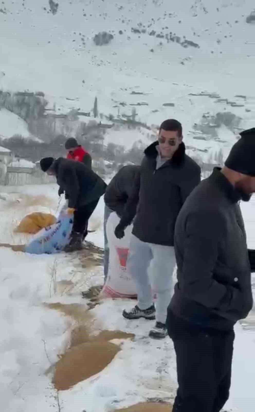 Zirveye şefkat tırmanışı: Yüksekova’da dağ keçileri için metrelerce karı aştılar
