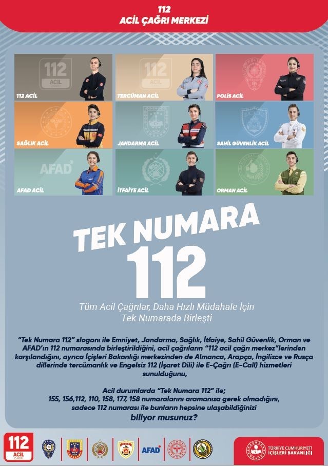 Zonguldak’ta 112’ye bir yılda 541 bin çağrı geldi
