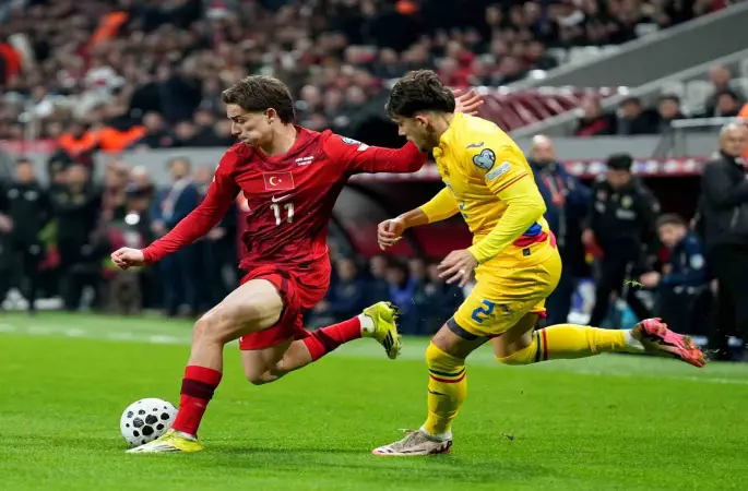 2026 FIFA Dünya Kupası play-off yarı final: Türkiye: 0 - Romanya: 0 (İlk yarı)
