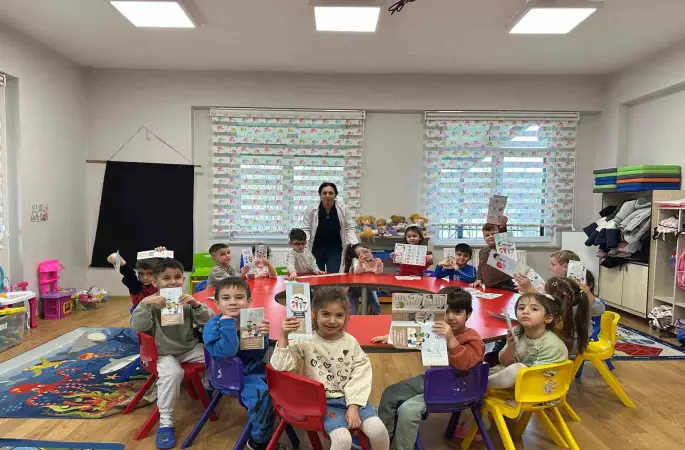 Ana okulu öğrencilerine sağlık eğitimi
