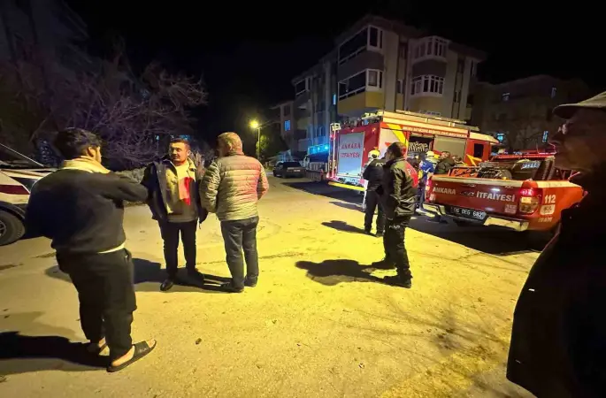Ankara’da bir binada çıkan baca yangını söndürüldü
