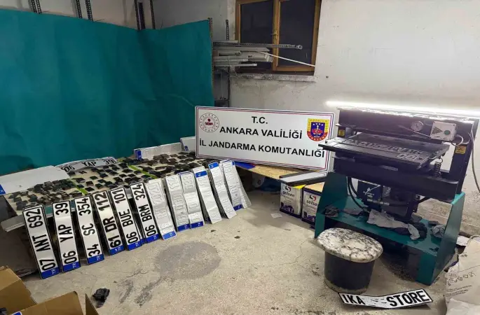 Ankara’da sahte plaka basımı yapan 2 şüpheli gözaltına alındı
