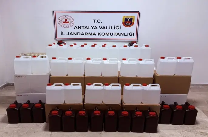 Antalya’da 500 litre kaçak etil alkol ele geçirildi
