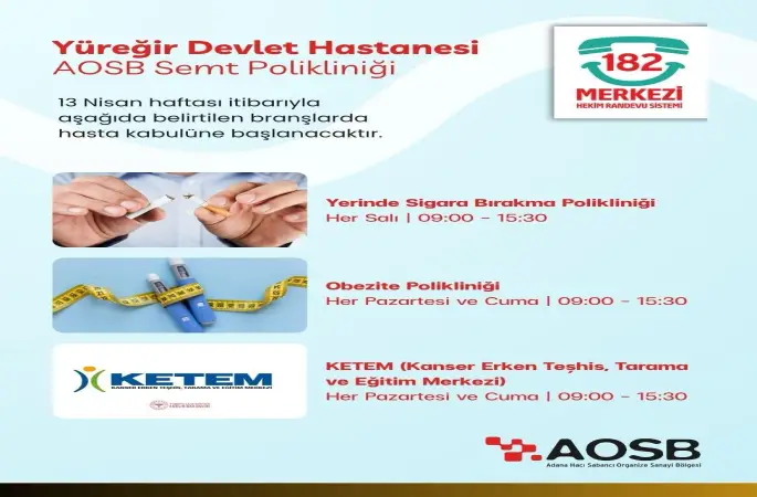 AOSB Semt Polikliniği’nde hizmet yelpazesi genişliyor
