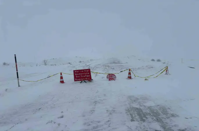 Ardahan-Ardanuç kara yolu kar ve tipi nedeniyle ulaşıma kapatıldı
