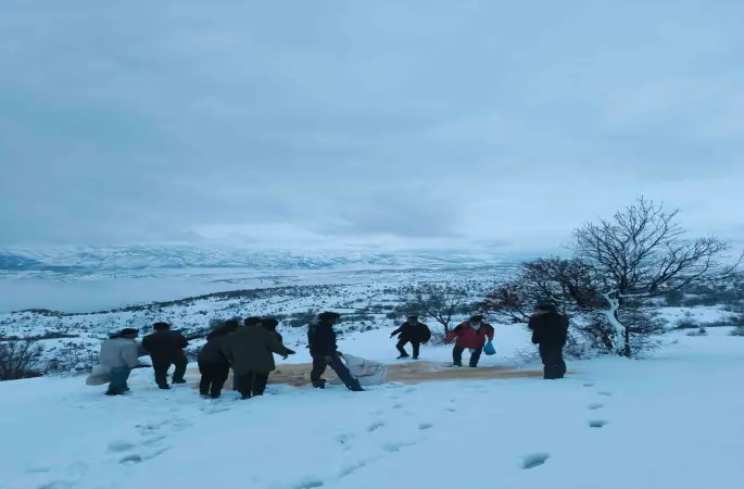 Arıcak’ta yaban hayvanları unutulmadı
