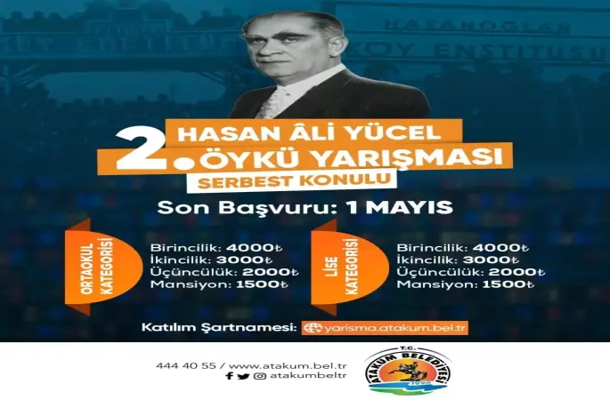 Atakum Belediyesi Hasan Ali Yücel 2. Öykü Yarışması’nın başvuru süresi uzatıldı
