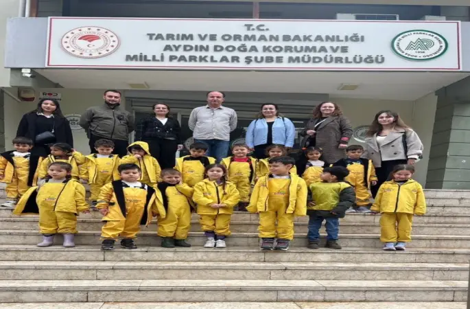 Aydın’da anaokulu öğrencileri Doğa Eğitim Merkezi’ni gezdi
