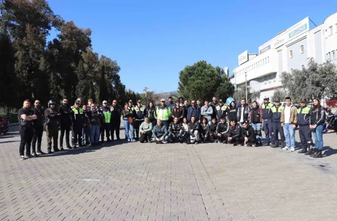 Aydın’da motosiklet sürücülerine güvenli sürüş eğitimi
