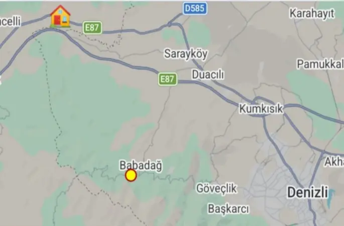 Babadağ’da 3.6 büyüklüğünde deprem meydana geldi
