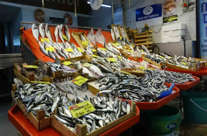 Balık tezgahları kış aylarını aratmıyor
