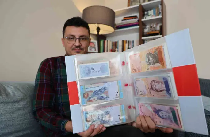 Beş kıtadan 75 ülkenin banknotunu derleyen öğretmen yok olan devletleri unutturmuyor
