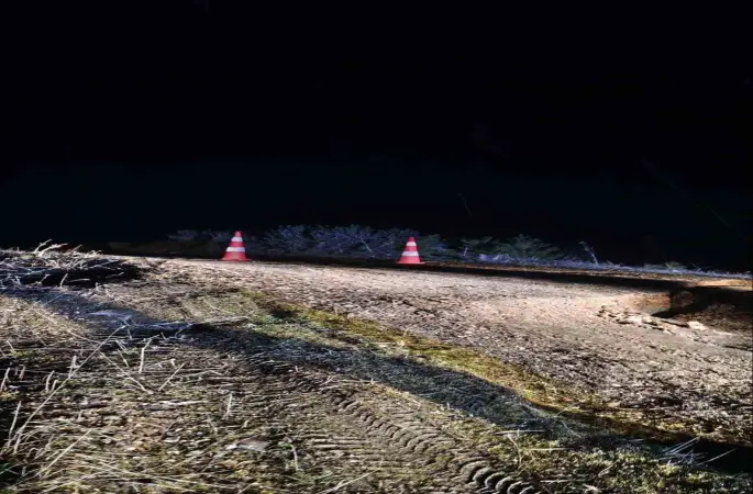 Bilecik’te yağış nedeniyle köy yolu çöktü
