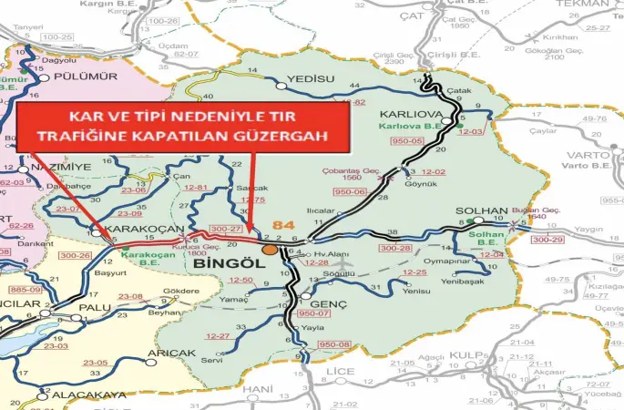 Bingöl-Elazığ karakolu tır trafiğine kapatıldı
