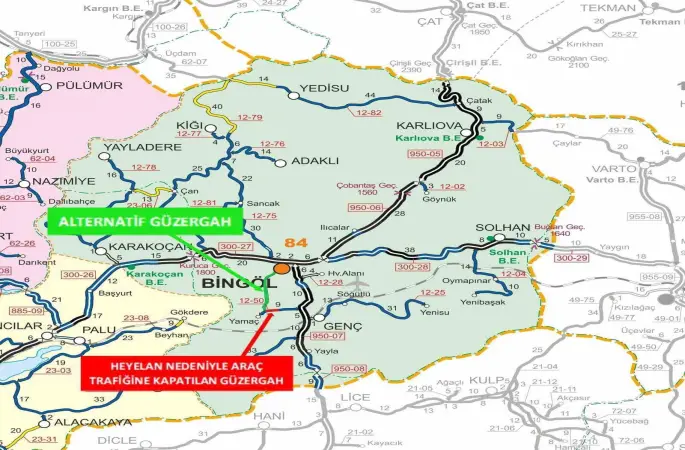 Bingöl’de heyelan tehlikesi
