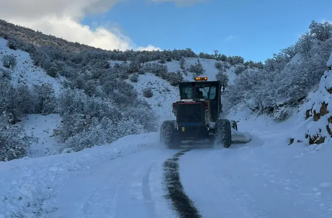 Bingöl’de kardan dolayı kapanan 75 köy yolunda çalışmalar sürüyor