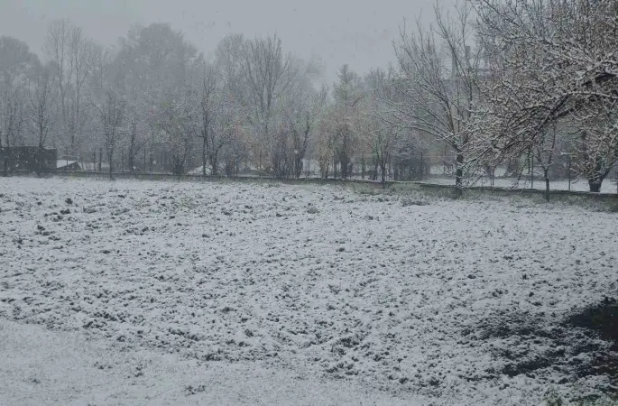 Bolu güne karla uyandı
