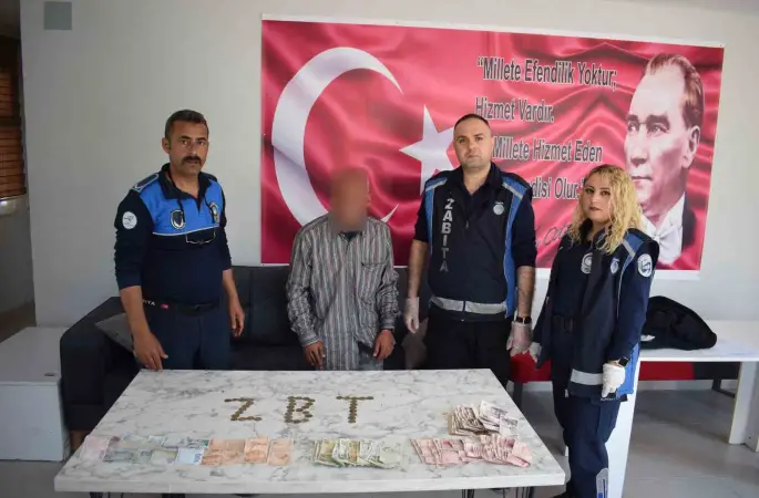 Boş cebi olmayan dilencinin üzerinden 2 bin TL para çıktı
