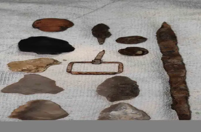 Botan Vadisi Milli Park’ta tarihi eser olduğu düşünülen objeler bulundu
