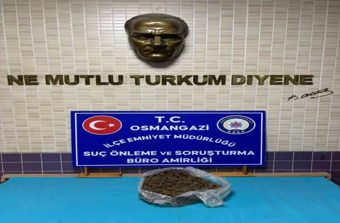 Bursa’da 1 kilo 280 gram esrar ele geçirildi
