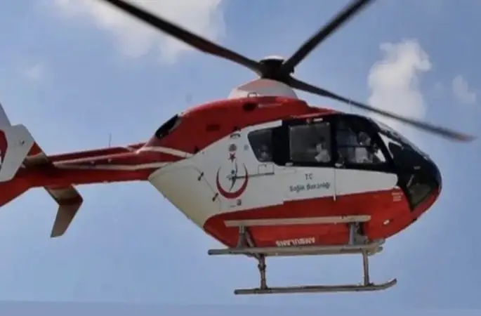 Çankırı’da ambulans helikopter inme geçiren hasta için havalandı
