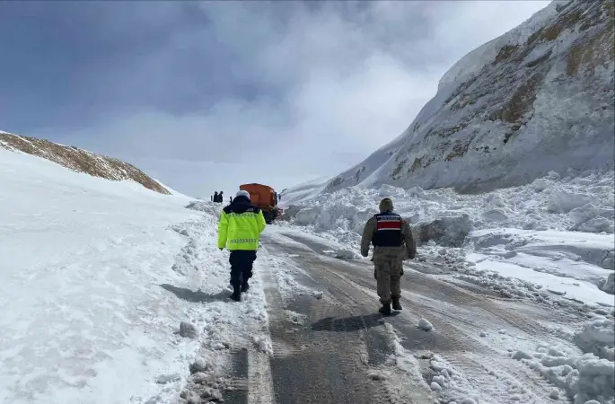 Çığ düşen Ahlat-Malazgirt yolu yeniden ulaşıma açıldı
