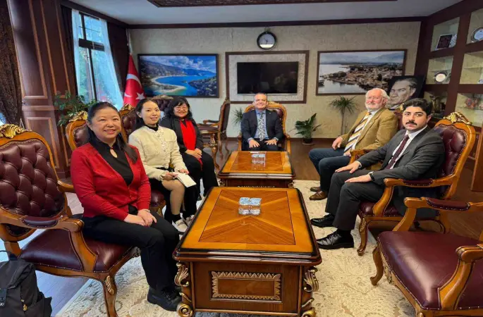 Çin heyeti Kaymakam Akkaya’ya ile görüştü
