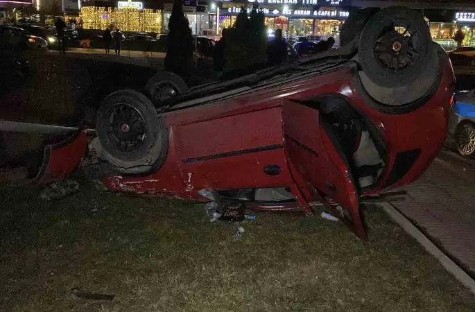 Çorum’da otomobil takla attı: 1 yaralı
