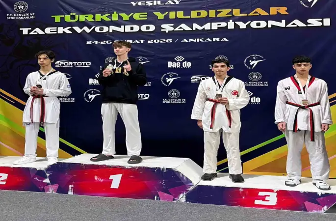 Deniz Çınar Doğan taekwondoda Türkiye 3’üncüsü
