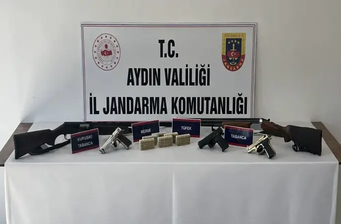 Didim’de ruhsatsız silah operasyonu
