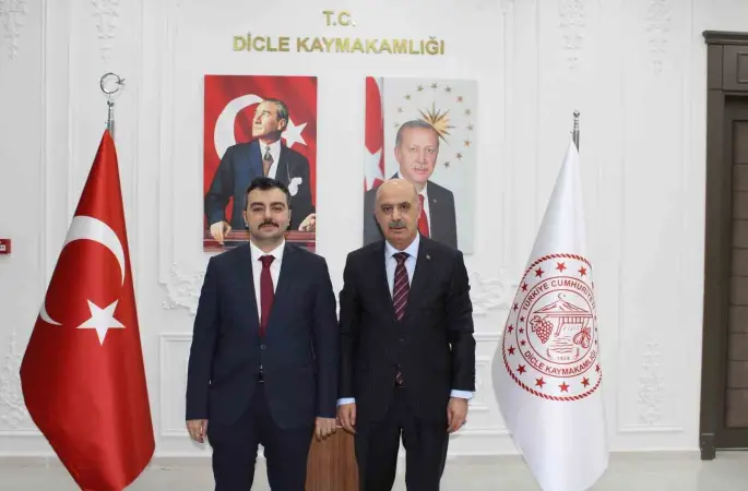 Diyarbakır Emniyet Müdürü Gökduman, Dicle Kaymakamı Atış ile bir araya geldi
