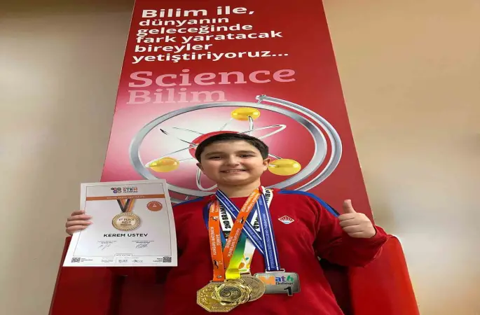 Dünya birincisi 4. sınıf öğrencisi Kerem’in hedefi Cahit Arf gibi bilim insanı olmak
