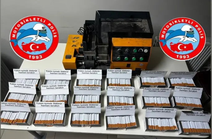 Durdurulan araçtan kaçak tütün çıktı
