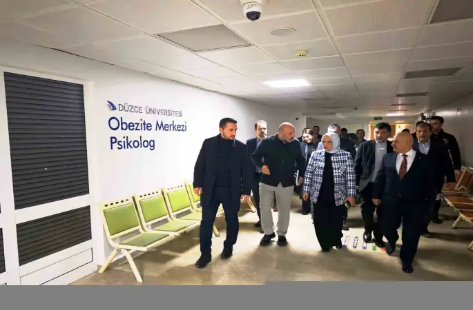 Düzce Üniversite hastanesindeki güçlendirme sürecini incelediler
