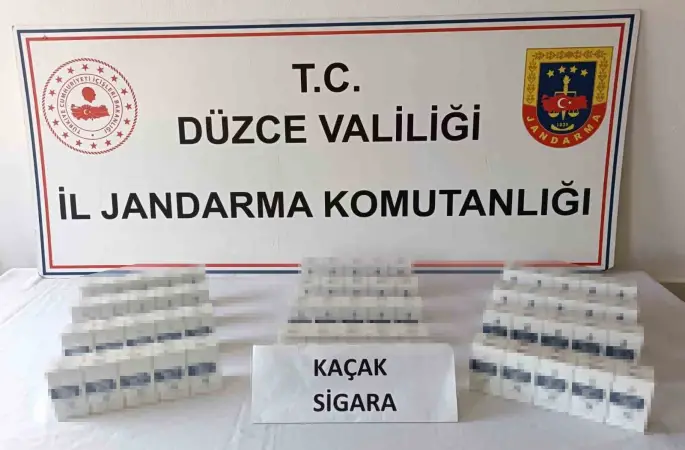 Düzce’de 177 bin 400 makaron ele geçirildi
