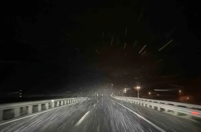 Düzce’de kar yağışı başladı
