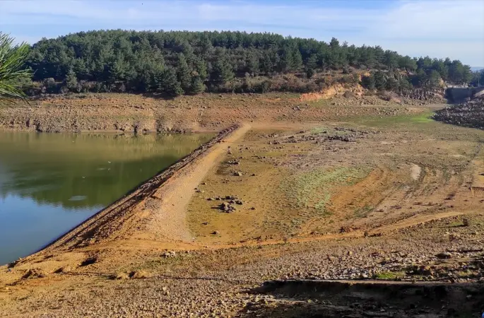 Edirne'de Kadıköy Barajı'ndaki su seviyesi 