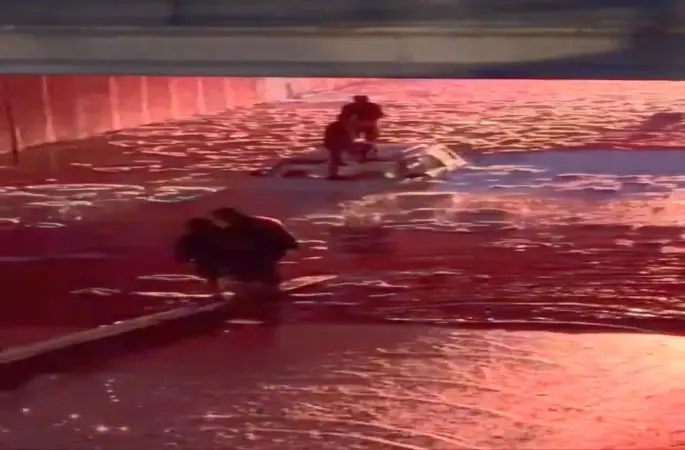 Elazığ’da alt geçit suyla doldu: Mahsur kalan vatandaşları itfaiye kurtardı
